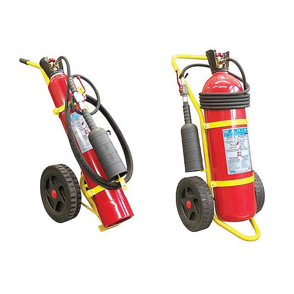 Movable CO2 extinguishers