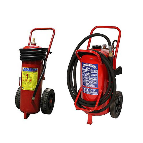 Movable powder extinguishers