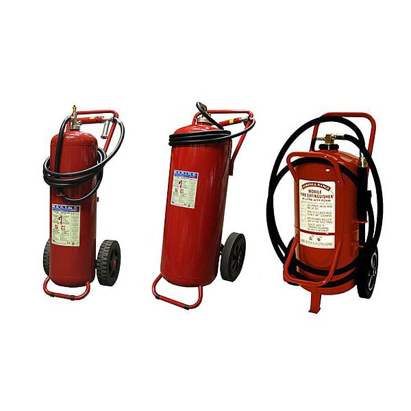 Movable foam extinguishers