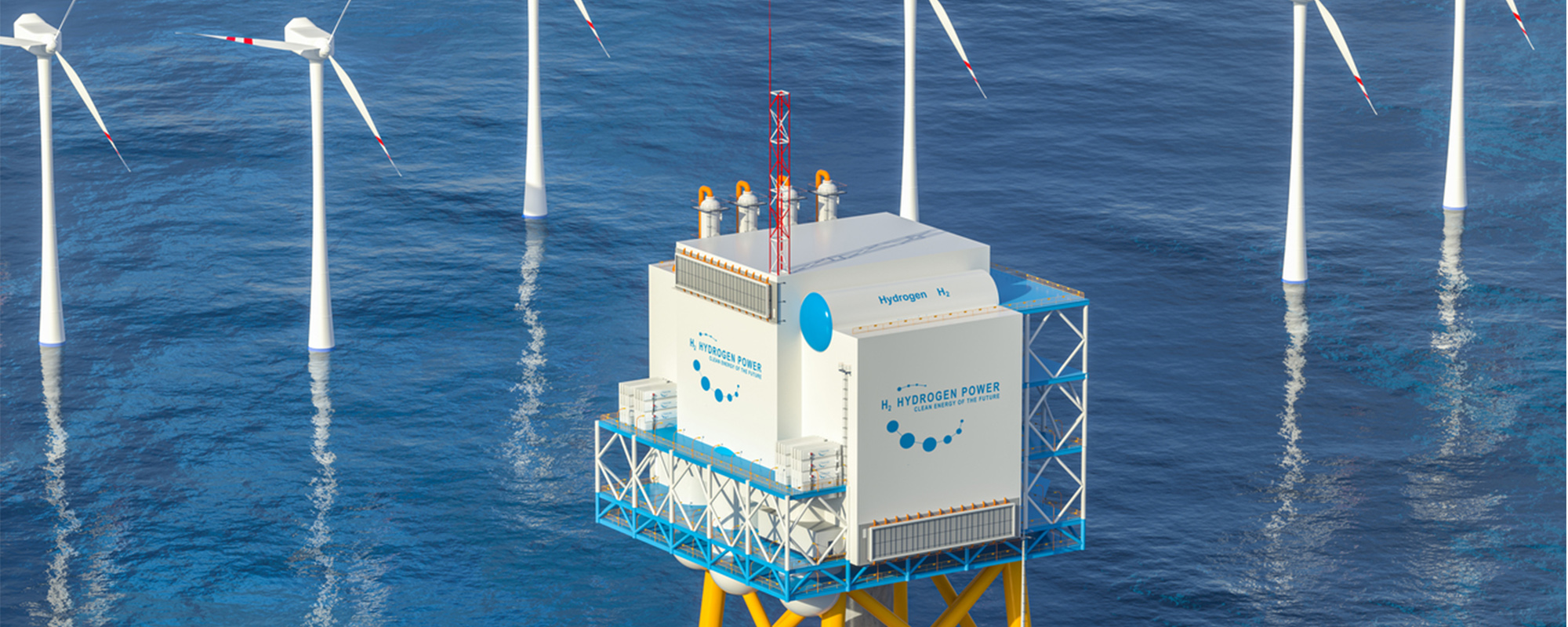 Hydrogen platform in sea